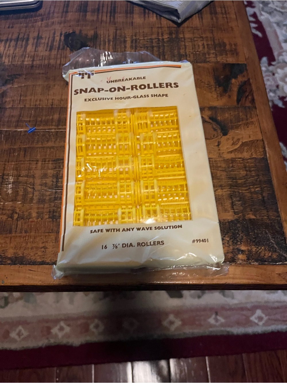Yellow 7/8" Hair Rollers - Pack of 16